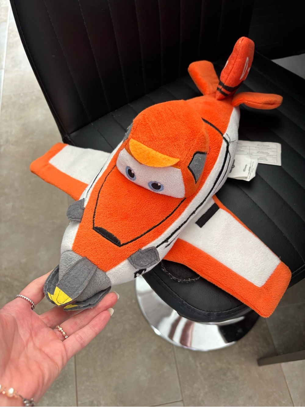 Disney Pixar Planes Dusty Crophopper 16" Plush Stuffed Toy Orange Plane